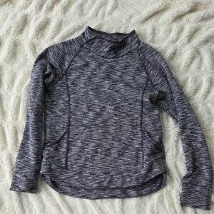 Athleta Girl Large Size 12  Heathered Gray Long Sleeve Top